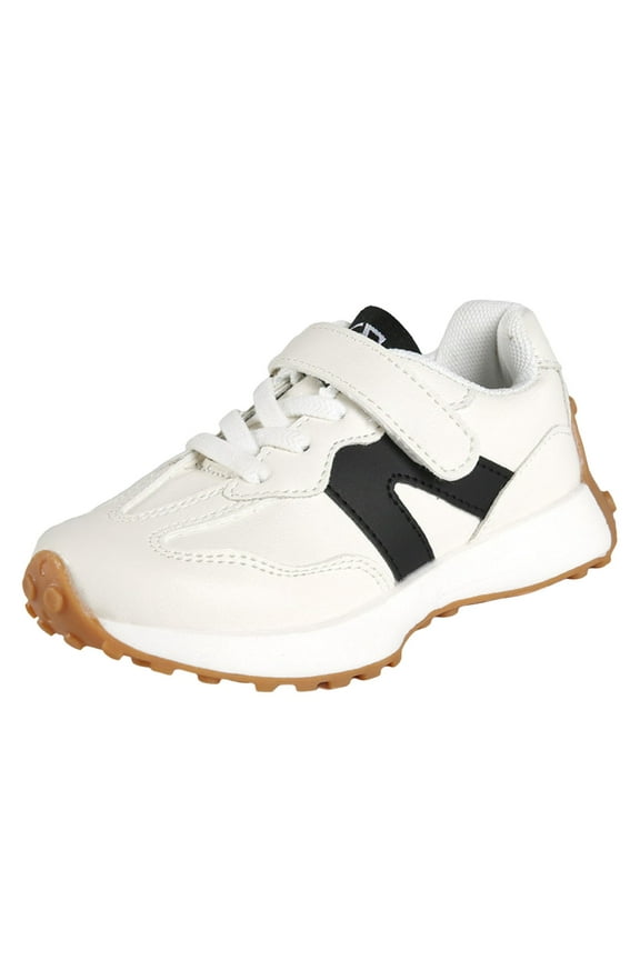 Girls Running Shoes Girls Cheerleading Shoes Breathable Youth Cheer Competition Sneakers Athletic Training Dance Tennis Walking Shoe(Black,7.5)