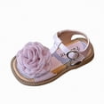 thumbnail image 1 of enyan Girls Sandals Leather Kids Sandals - Natural Cork Footbed Non-Slip Slides for Kids - Lightweight Girls Sandals - Water-Resistant Girls Sandals,Light Purple,Size 13, 1 of 5