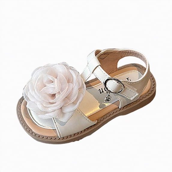 enyan Girls Sandals Open-Toe Summer Outdoor Unisex Child Sport Sandals Athletic Lightweight Keen Sandals Kids,White,Size 11.5
