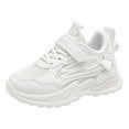 thumbnail image 1 of enyan Girls Sneaker Kids Sneakers Girls' Shoes Lightweight Slip On Casual Running Shoes Breathable Fashion Sneakers(White,3.5), 1 of 7
