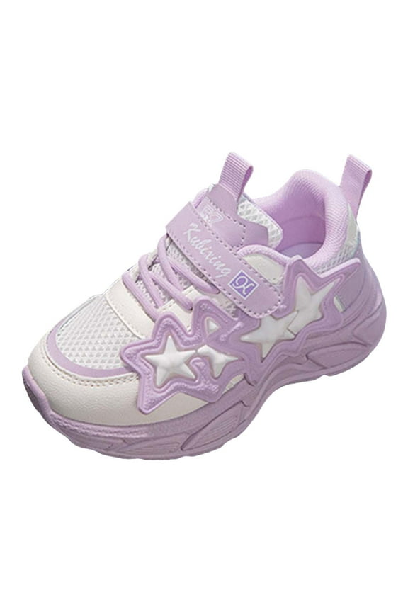 Girls' Sneakers Baby Shoes Toddler Sneaker Shoes for Girls Cute Running Walking Casual Shoes(Purple,10)