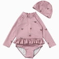 thumbnail image 1 of enyan Girls Swimsuits Swimwear Bathing Suit Beach Bikini Two Piece Tie Front Swimsiuts 4-13Y,Light Purple,3-4 Years, 1 of 7
