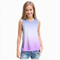thumbnail image 1 of enyan Girls Tank Tops Kids Athletic Sleeveless Crew Neck Ribbed Knit Casual Workout Crop Tops 5-14Y（Purple,13-14 Years）, 1 of 6