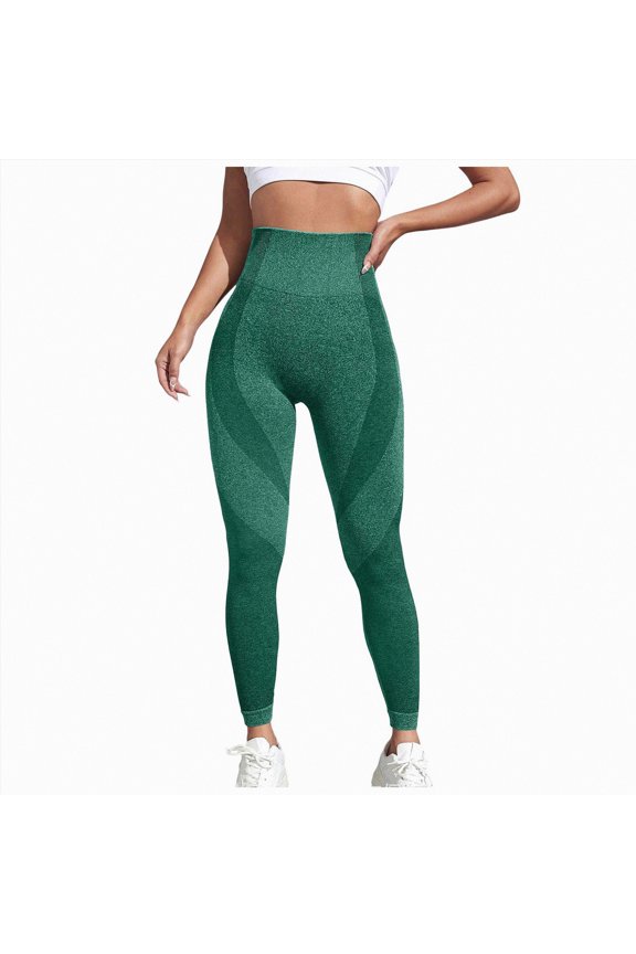High Waisted Leggings for Women - Tummy Control Pants Non See Through Workout Soft Yoga Pants for Running Plus Size Leggings With Pockets For Women Tummy Control,Green,M