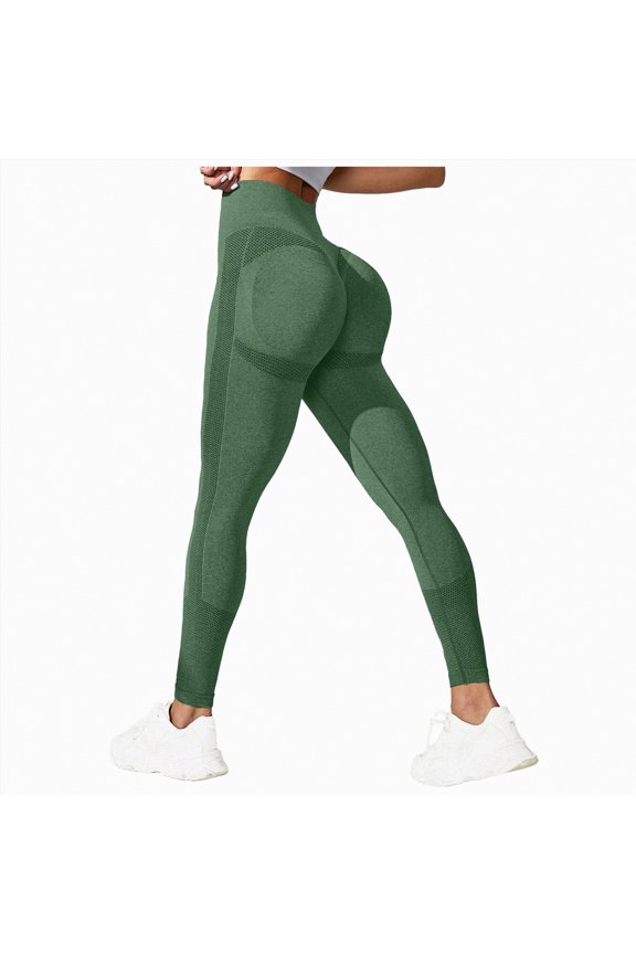 High Waisted Leggings for Women - Tummy Control Pants Non See Through Workout Soft Yoga Pants for Running Plus Size Leggings Tummy Control,AG,S