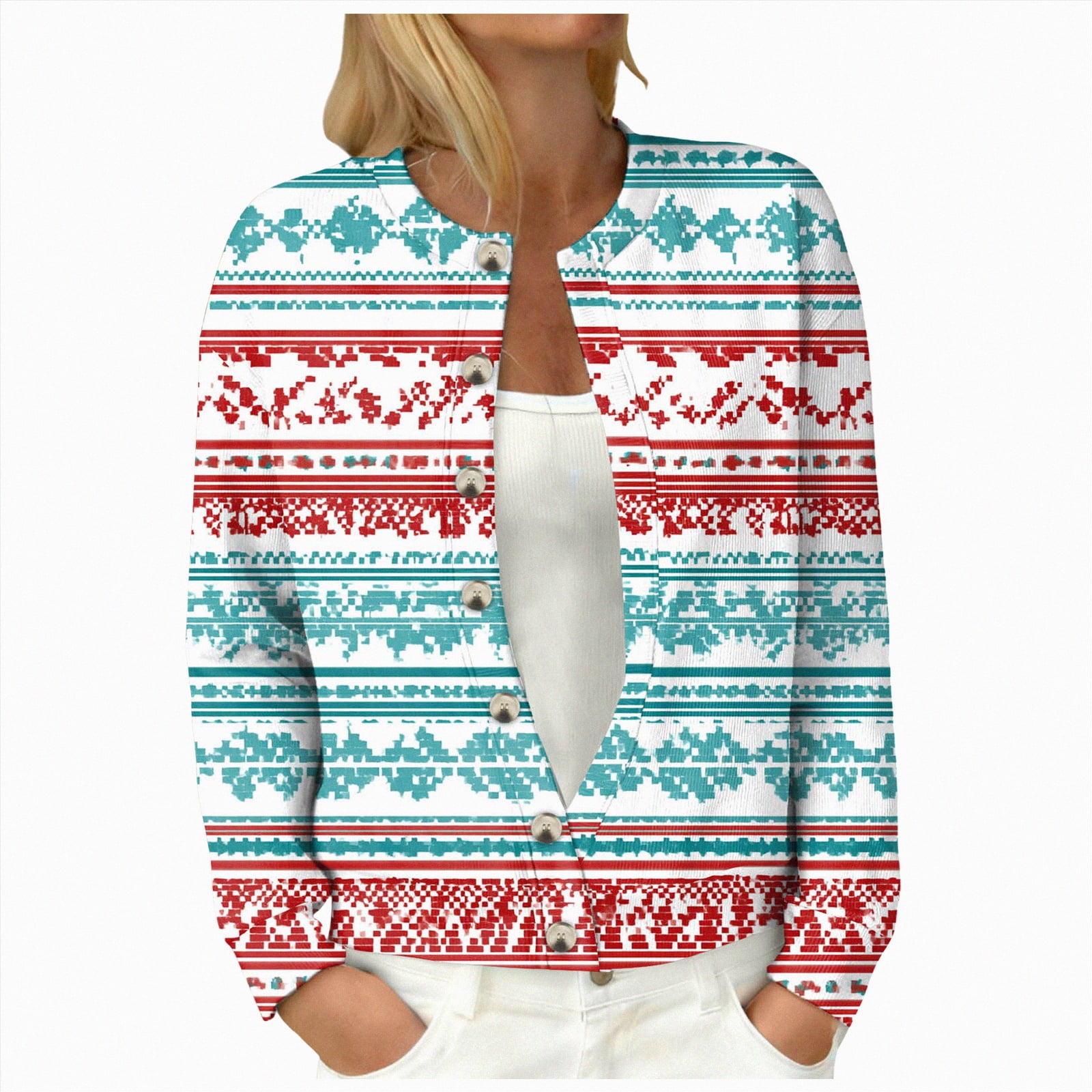 enyan Hooded Cardigan Sweaters for Women Long Sleeve Button Down Knit ...