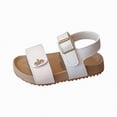 thumbnail image 1 of enyan Jelly Sandals Kids Sandals Boys Girls Slide Summer Non-slip Toddler Slippers with Adjustable Straps for Indoor & Outdoor,Beige,Size 12, 1 of 7