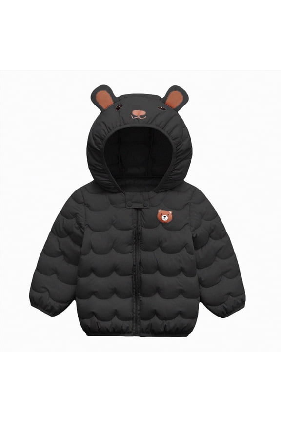 K'ids Winter Jacket B'oy's Waterproof Ski Jacket Warm Winter Snow Coat K'ids Fleece Snowboarding Jackets Thick Hooded Windproof Coats Black,3-4 Years