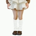 thumbnail image 1 of enyan Kawaii Leg Warmers Style Knitted Loose Socks Leg Warmers for Girls (White,3-14 Years), 1 of 7