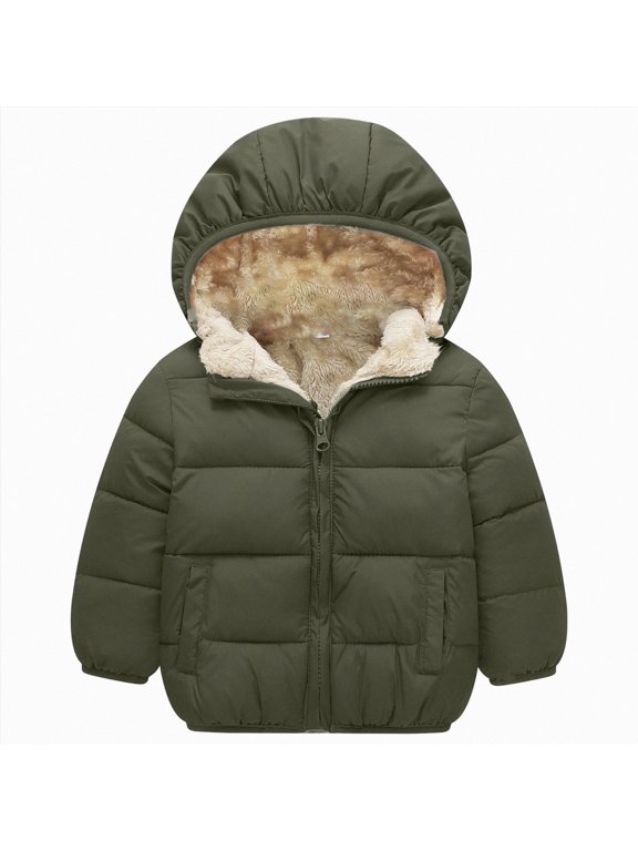 Kids Baby Boys Girls Winter Coat Toddler Puffer Jackets Fleece Outwear(AG,5-6 Years)