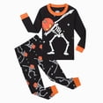 thumbnail image 1 of enyan Kids Boys Halloween Pajamas Set Glow in The Dark Skeleton Pjs Long Sleeve Sleepwear Toddler Halloween Clothes（Black,7-8 Years）, 1 of 7