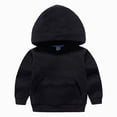 thumbnail image 1 of enyan Kids Cotton Hoodies Toddler Fall Pullover Hooded Medium Weight Sweatshirts with Pocket for Boys and Girls（Black,18-24 Months）, 1 of 4