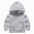 thumbnail image 1 of enyan Kids Cotton Hoodies Toddler Fall Pullover Hooded Medium Weight Sweatshirts with Pocket for Boys and Girls（Grey,5-6 Years）, 1 of 7