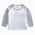thumbnail image 1 of enyan Kids Girls T Shirts Casual Raglan Long Sleeve Tee Crewneck Color Block Cute Fall Blouses Tops(Grey,11-12 Years), 1 of 6
