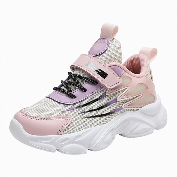 enyan Kids Sneakers Boys Athletic Slip On Sneakers Comfortable Bungee Running Shoes for Girls (Toddler/Little Kid/Big Kid) Purple,11