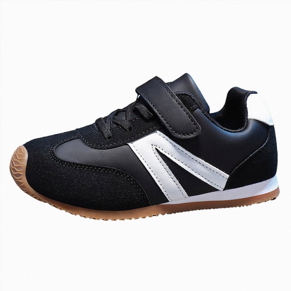 enyan Kids Sneakers Girls Athletic Slip On Sneakers Comfortable Bungee Boy Running Shoes (Toddler/Little Kid/Big Kid) Black,11.5