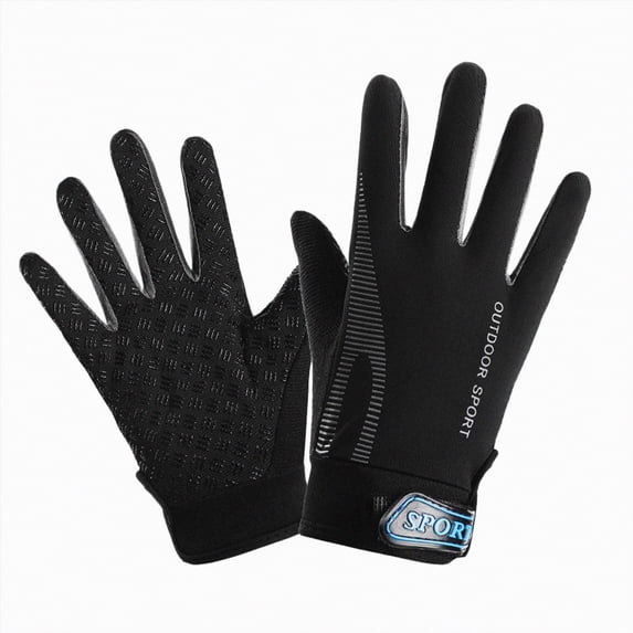 enyan Kids Sport Cycling Glove, Non-Slip Boys Girls Kids Fishing Gloves for Child Cycling Climbing Riding Biking Outdoor Sports,Grey,6-11 Years