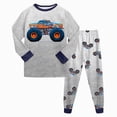 thumbnail image 1 of enyan Kids & Toddler Boys Pajamas 2 Piece Pjs Set Cotton Sleepwear Clothes for Toddler Boys Grey,5-6 Years, 1 of 7