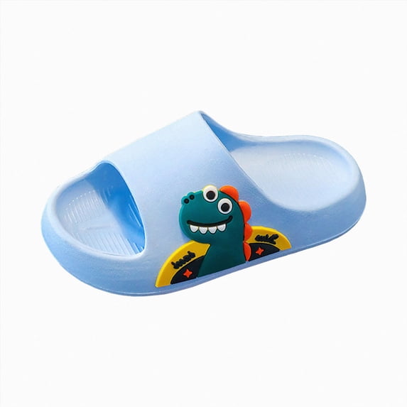 enyan Kids Toddler Clogs Boys Girls Dinosaur Slip on Slides Sandals Summer Beach Pool Outdoor Water Shoes Shower Slippers Garden Clogs Sky Blue,Size 9