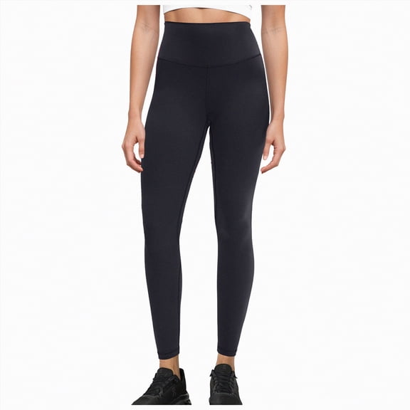 enyan Leggings With Pockets For Women High Waisted Leggings for Women - Soft Opaque Slim Tummy Control Printed Pants for Running Cycling Yoga Black,XS