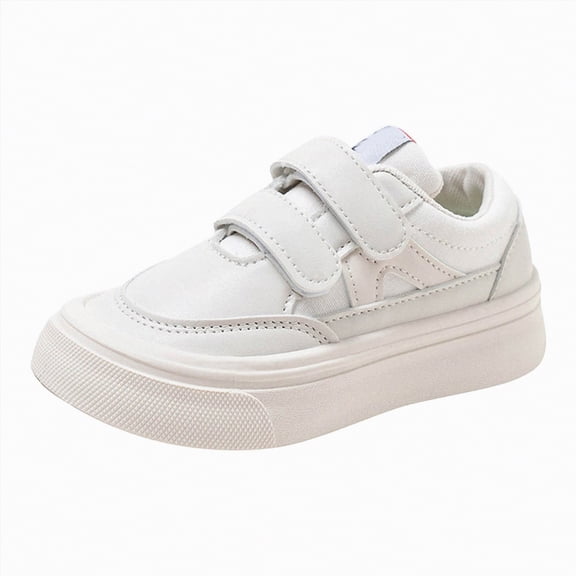 enyan Little Girl Tennis Shoes Girls Sneakers Kids Tennis Shoes with Non-Slip Sole Lightweight Breathable Athletic Sports Running Shoes,White,Size 10