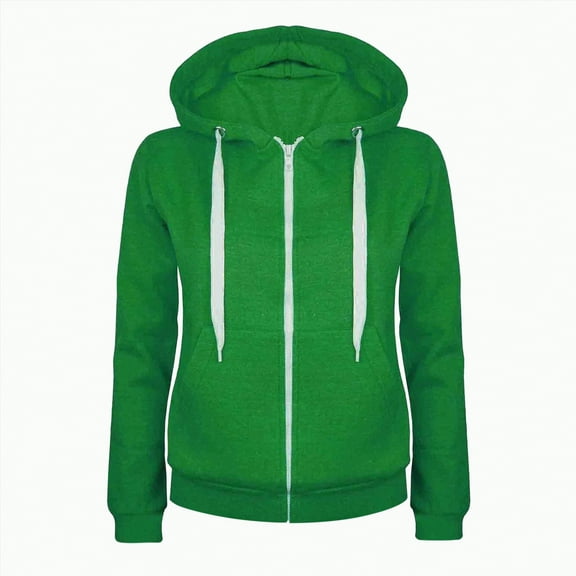enyan Long Hoodies For Women Zip Up Fleece Fall Fashion Outfits Workout Sweatshirts Winter Zip Up Oversized Tops 2025 Green,XXL
