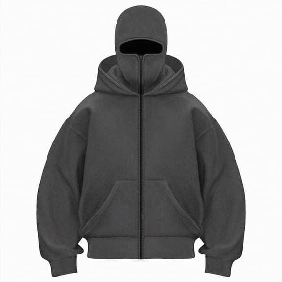 enyan Long Zip Up Hoodie Women Fleece Fall Fashion Outfits Workout Sweatshirts Winter Zip Up Oversized Tops 2025 Dark Gray,L