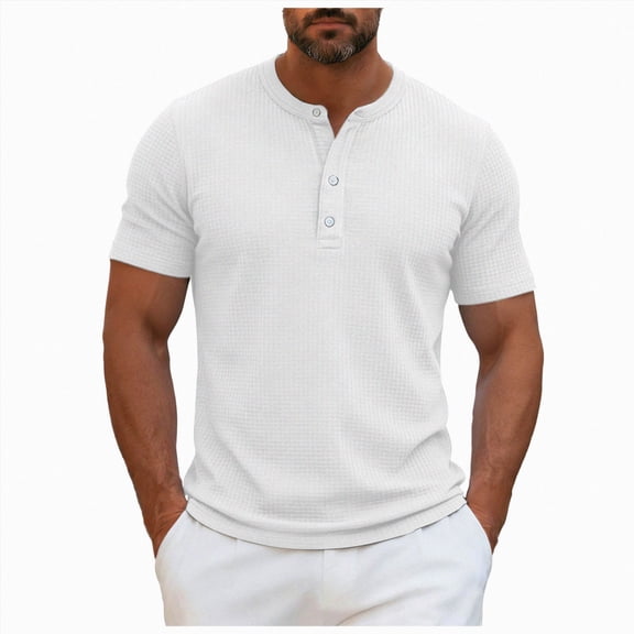 enyan Men Polo Shirt,Workout Mens Shirts - Casual Black Quick Dry Moisture Wicking T-Shirts Crew Neck Short Sleeve for Gym Athletic Running (White,XXXXL)