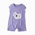 thumbnail image 1 of enyan Newborn Baby Boy Girl Romper Clothes Infant Solid Ribbed Onesie Bodysuit Jumpsuit Summer Outfits(Purple,6-9 Months), 1 of 4