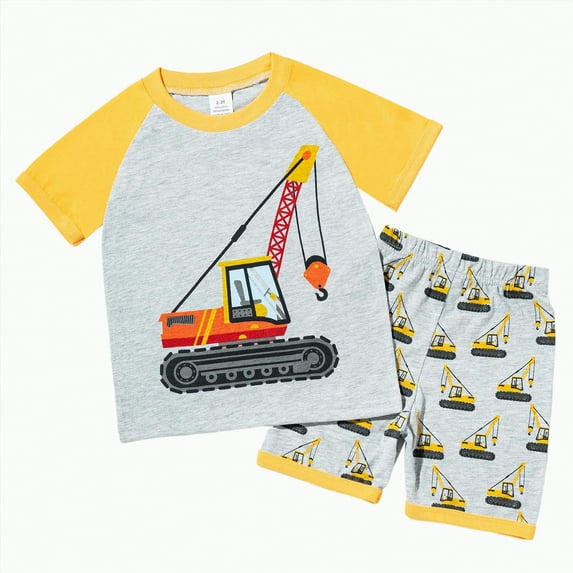enyan Newborn Baby Boy Summer Clothes Short Sleeve Romper Bodysuit Shorts Set Toddler Soft Waffle Outfit Boy Baby Clothes,Yellow,3-4 Years