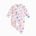 thumbnail image 1 of enyan Newborn Boy Girl Outfits Newborn Footies Long Sleeve Zipper One-Piece Footie Sleeper Newborn Boys Girls Pjs（Light Pink,0-3 Months）, 1 of 4
