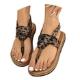 thumbnail image 1 of enyan Platform Flip Flops Women's Arch Support Yoga Mat Comfortable Summer Beach Walking Thong Cushion Sandals Slip On Indoor Outdoor,Brown,Size 8, 1 of 7