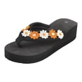 thumbnail image 1 of enyan Platform Sandals Women Womens Arch Support Flip Flops Comfortable Yoga Mat Slip on Summer Beach Walking Thong Cushion Sandals,Orange,Size 6, 1 of 7