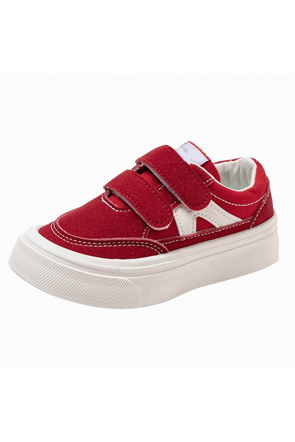 Running Shoes Slip on Breathable Lightweight Fashion Sneakers Athletic Sports Walking Gym Work Shoes Kids Shoes,Red,Size 9