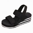 thumbnail image 1 of enyan Sandals for Women 2026: Comfortable Wedge Platform Sandals Women - Braided Espadrilles for Women Ankle Strap Open Toe Wedges Heels Beach Sandals Summer Shoes Sandals Women,Black,Size 7, 1 of 7