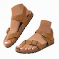 thumbnail image 1 of enyan Sandals for Women, Cork Footbed Womens Sandals for Summer Comfort with Adjustable Straps, Wide Width Available Sandals For Women,C,Size 9.5, 1 of 7