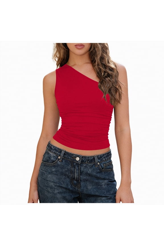 Seamless Workout Tank Tops with Built in Braļ¼Racerback Athletic Tank Tops Ribbed Soft Yoga Shirts Womens Summer Outfits,Red,XL