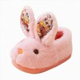thumbnail image 1 of enyan Slippers Girls Baby Girl's Premium Soft Plush Slippers Cartoon Warm Winter House Shoes Pink,Size 1, 1 of 5