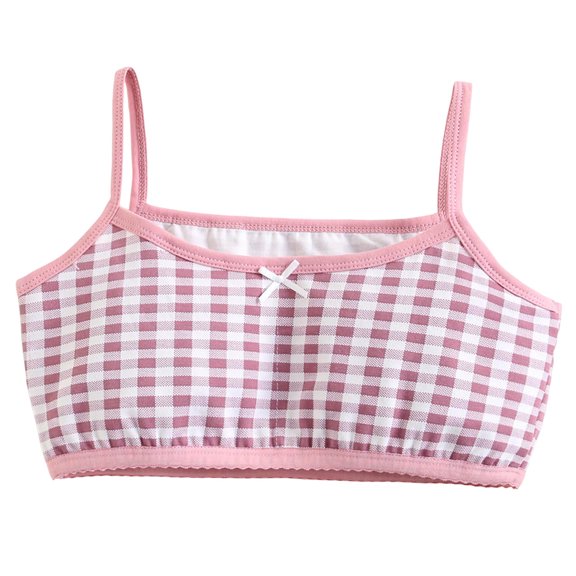 enyan Sport Cami Bras Cotton for Teens Girls Training Bras 10-16 with Adjustable Straps Fixed Pads