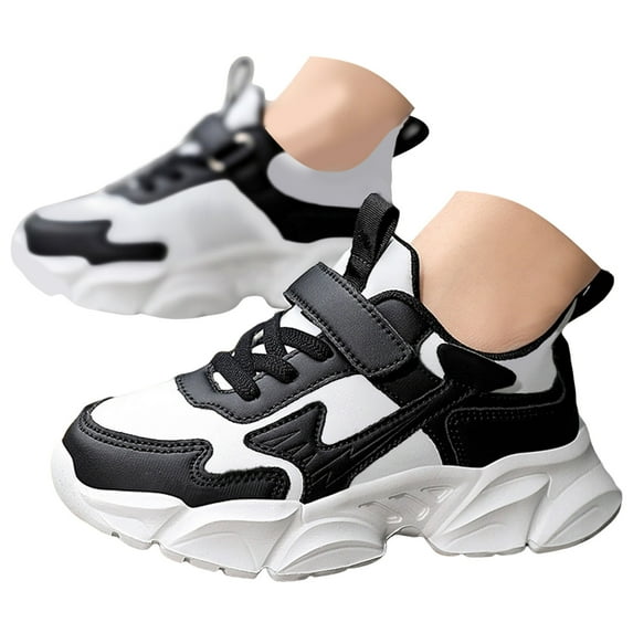 enyan Sports Kids Shoes Boys Girls Kids' Sneakers Knitted Mesh Sports Shoes Breathable Lightweight Running Shoes for Kids Fashion Athletic Casual Shoes Black,1