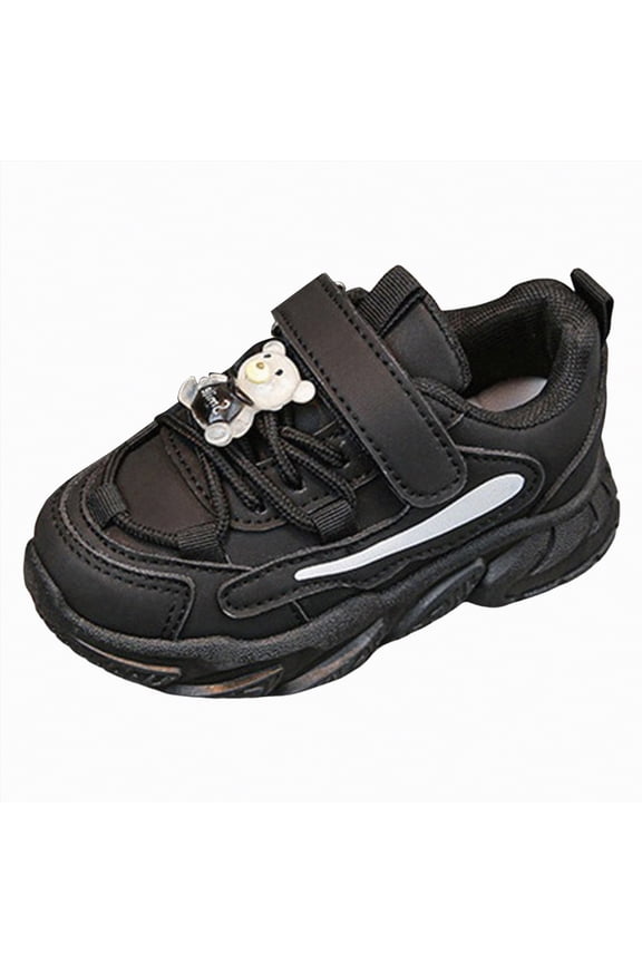 Stride Rite Toddler Girls Boys Girls Shoes Non-Slip Tennis Shoes Fashion Lightweight Breathable Kids Sneakers,Black,Size 6