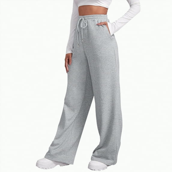 enyan Sweatpants Women Women's Cinch Bottom Sweatpants Athletic Joggers Lounge Pants with Pockets Silver,XL