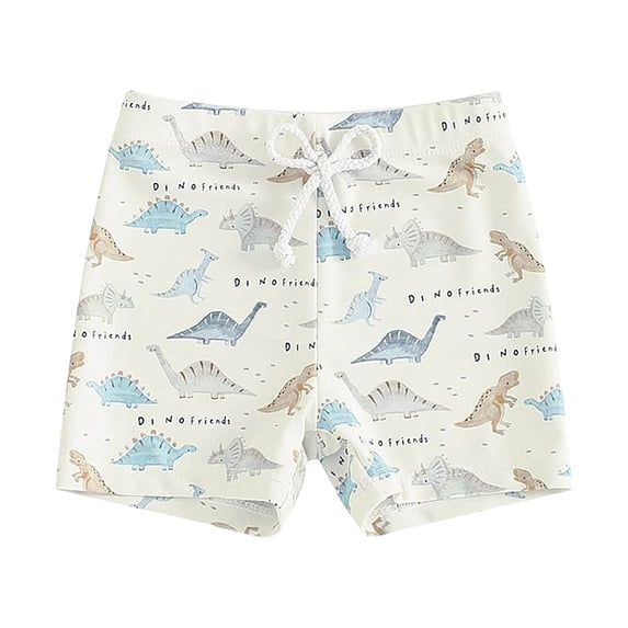 enyan Swim Trunks Quick Dry Swim Shorts with Mesh Lining Funny Swimwear Bathing Suits,White,18-24 Months
