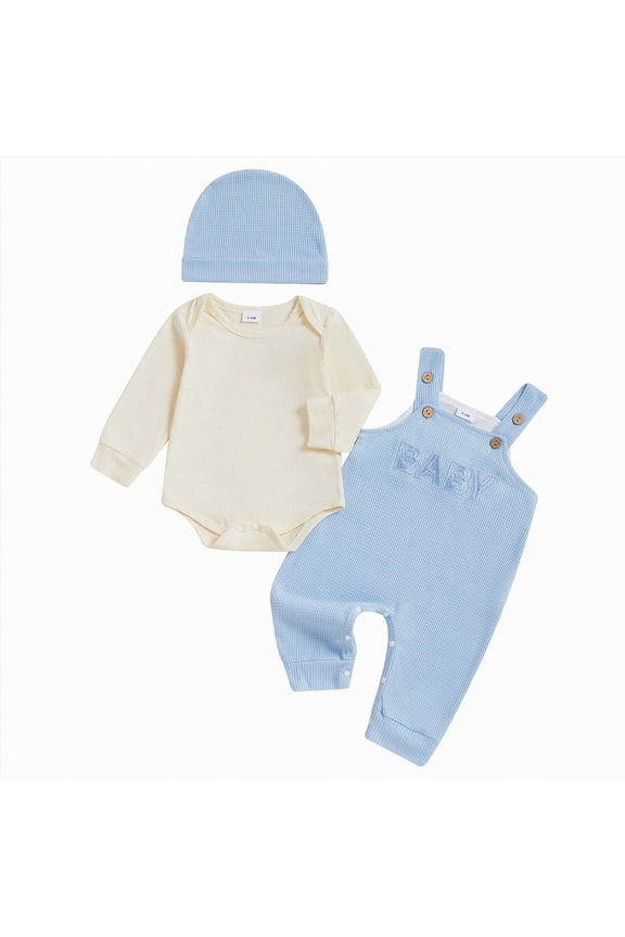 Todd'ler B'oy Outfits Cute B'aby B'oy Clothes Suit Todd'ler B'oys' Striped long Sleeve T-Shirt+Overalls Jumpsuit Pants Outfits Sets Light Yellow,3-6 Months