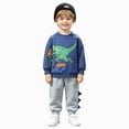thumbnail image 1 of enyan Toddler Baby Boy Clothes Fall Winter Outfits Long Sleeve Dinosaur Sweatshirts Tops Pants 2 Piece Set 1-8T(Blue,3-4 Years）, 1 of 6