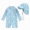 thumbnail image 1 of enyan Toddler Baby Boy Rash Guard Swimsuit Shark Half Zipper Bathing Suit Infant One Piece Swimwear,Grey,2-3 Years, 1 of 7