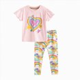 thumbnail image 1 of enyan Toddler Baby Girls Summer Clothes Smocked Short Sleeve T-Shirt Tops Ruffled Short Sets Cute Outfits 2Pcs,Yellow,110, 1 of 7