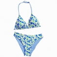 thumbnail image 1 of enyan Toddler Girl Bathing Suits Girl's Leopard Print One Shoulder Cut Out Waist Scoop Neck One Piece Swimsuit,Blue,10-11 Years, 1 of 5