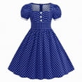 thumbnail image 1 of enyan Toddler Girl Dress Toddler Girl Short Sleeve Dresses – Ribbed Cotton & Woven A-Line, Soft Spring Outfits for Girls,Blue,9-10 Years, 1 of 6