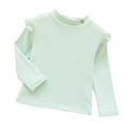 thumbnail image 1 of enyan Toddler Girl Shirts Toddler Girl Long Sleeve Shirts Girls Long Sleeve Tops Girls' ComfortSoft Long Sleeve Tee(Mint Green,5-6 Years), 1 of 4